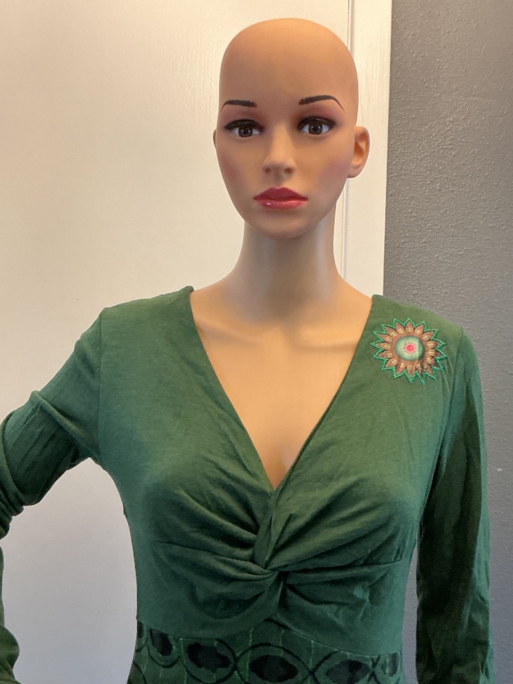 Desigual Dress Green Twist front S - Picture 2 of 8
